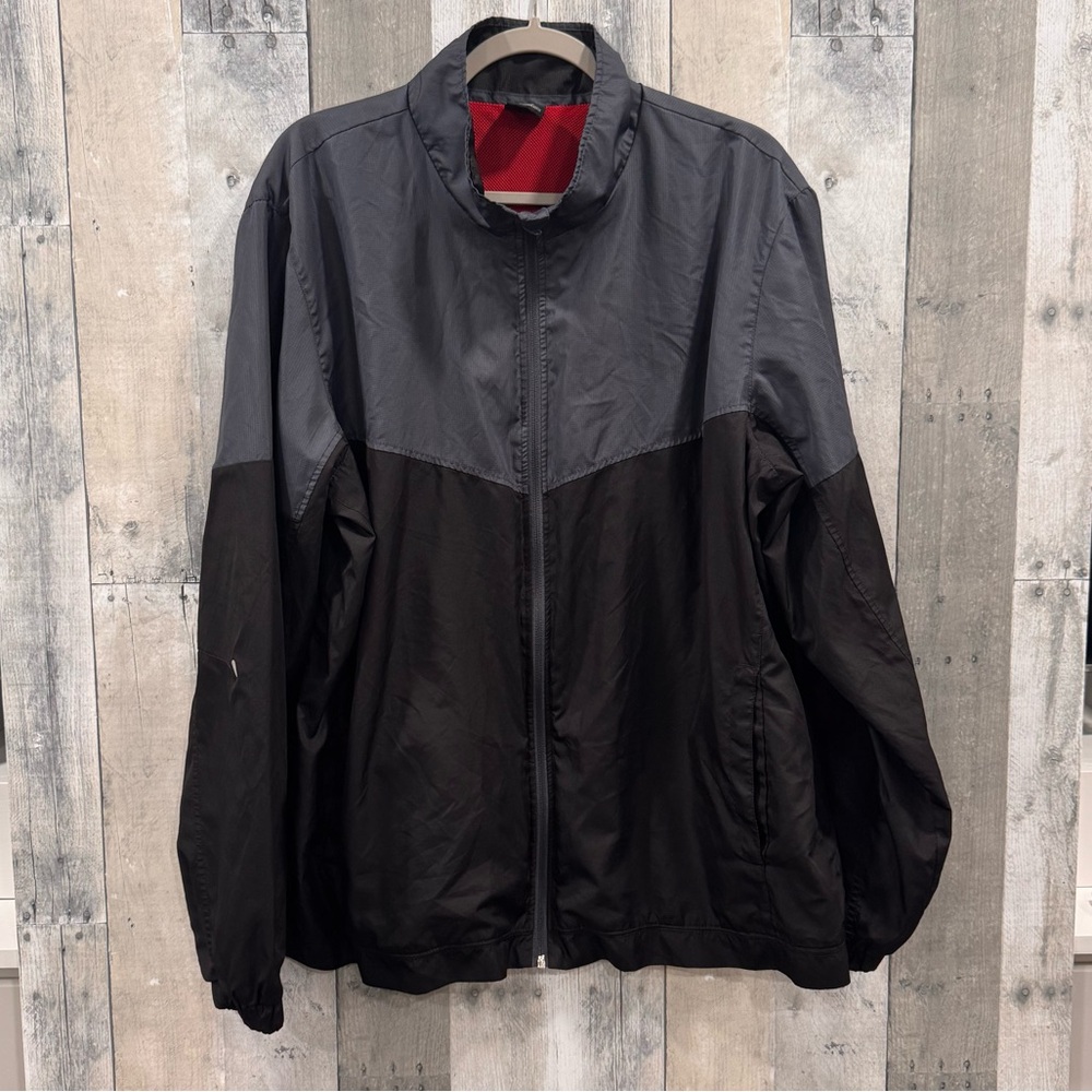 STARTER Athletic Two-tone Black and Gray Windbreaker Jacket Size XL 46 48
